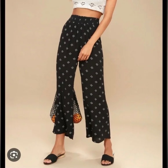 Amuse Society Coasting Along Print Bali Pants Size Large - Picture 1 of 5